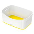 Aufbewahrungsbox Leitz MyBox Schale 5257-10-16 3L Kunststoff, weiß / gelb, A6, 24,6 x 16 x 9,8cm