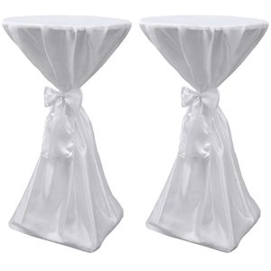 Tischhusse vidaXL 241189, mit Schleifenband, Ø 80 cm