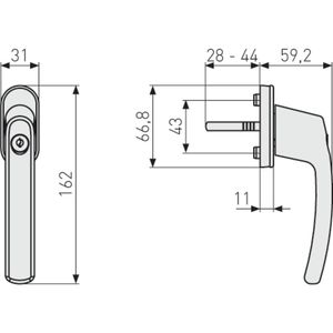 Produktbild für Fenstergriff Abus FG200 W