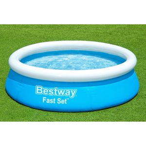 Produktbild für Aufstellpool Bestway 57392 Fast Set blau, rund