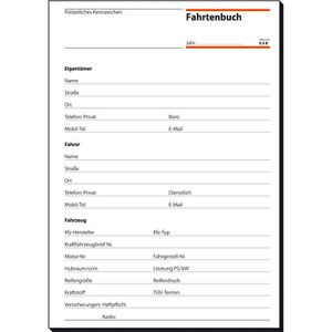 Produktbild für Fahrtenbuch Sigel FA513, A5