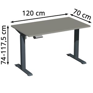 Produktbild für Schreibtisch Geramöbel Elevate Home, onyx / anthrazit