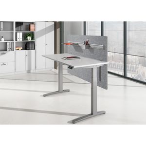 Produktbild für Tischtrennwand Hammerbacher Basic, grau