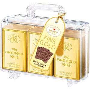 Geschenkset Heidel großer Gold-Koffer