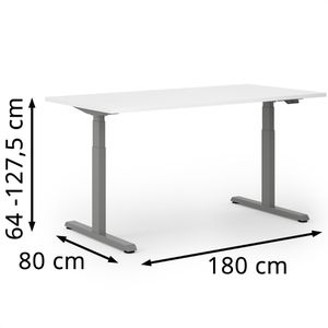 Produktbild für Schreibtisch Actiforce Pro 1050 lite, weiß / anthrazit