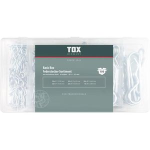 Produktbild für Federstecker Tox 09490201, aus verzinktem Stahl, Sortiment