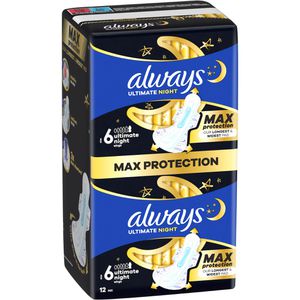 Produktbild für Damenbinden always Ultimate Night Max, Größe 6