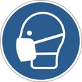 Hinweisschild Durable ISO 7010 M016, Folie Ø 43 cm, Maske benutzen, wiederablösbar