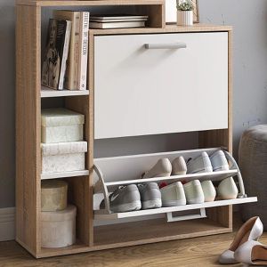 Produktbild für Schuhschrank Vicco Orlando, sonoma eiche / weiß