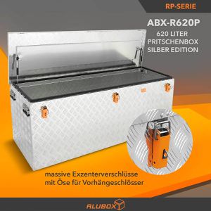 Produktbild für Fahrzeugbox ALUBOX-Alukiste ABX-R620P, Aluminium Riffelblech