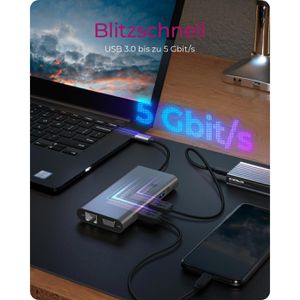 Produktbild für Dockingstation ICY-BOX IB-DK4040-CPD, USB-C 3.0