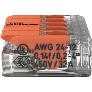 Produktbild für Verbindungsklemme Wago Compact, 221-415/995-008, 5 Leiter
