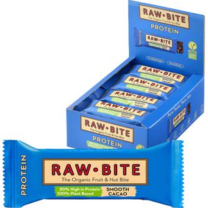 Raw-Bite Proteinriegel 12 Riegel, BIO, Smooth Cacao, je 45 g, pro Riegel 9,5 g Protein
