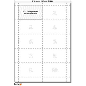 Produktbild für Einsteckschilder Karteo P24-1600-E-10-B