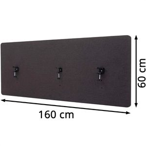 Produktbild für Tischtrennwand Mendler HWC-G75, dunkelgrau