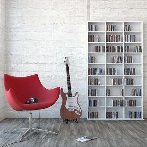 Produktbild für CD-Regal Vicco Jukebox, weiß