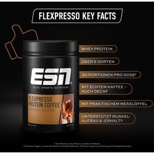 Produktbild für Proteinpulver ESN Flexpresso Protein Coffee, 908g