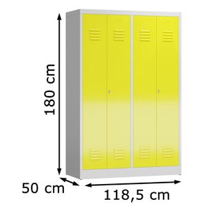 Produktbild für Spind ClassiX X-510446, Doppelspind, gelb
