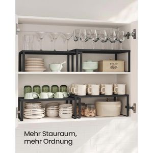 Produktbild für Küchenregal Songmics KCS401B01, schwarz, 2er Set
