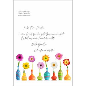 Produktbild für Briefpapier LUMA AM-BPA-12, Blumen, A4