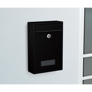 Produktbild für Briefkasten BASI BK 100M, schwarz, aus Edelstahl