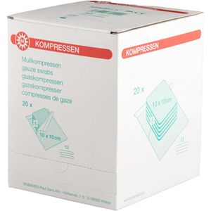 Produktbild für Mullkompressen Nobamed 712510, aus Baumwolle, steril