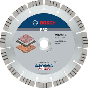 Produktbild für Trennscheibe Bosch PRO Stone, 2608602645, Bohrungs-Ø 22,23 mm