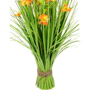 Produktbild für Kunstpflanze I.GE.A. Gras m.orangenen Cosmeablüten
