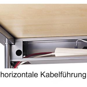 Produktbild für Schreibtisch Hammerbacher B-Serie, ahorn / silber