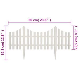 Produktbild für Rasenkante vidaXL 41227, weiß, UV-beständig, flexibel