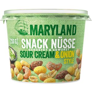Nussmischung Maryland Snack Nüsse, Sour Cream & Onion, Becher