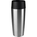 Isolierbecher Emsa Travel Mug 513351, 360 ml hält 4h warm, Edelstahl doppelwandig, silber