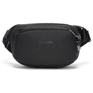 Bauchtasche Pacsafe Vibe 100, aus recyceltem PET, schwarz