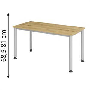Schreibtisch Hammerbacher H-Serie, asteiche / silber