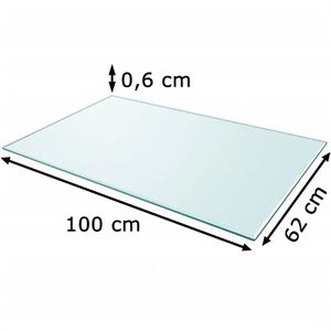 Tischplatte vidaXL 243633, aus Glas