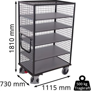 Produktbild für Etagenwagen VARIOfit sw-700.410/AG