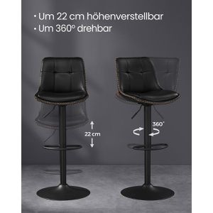 Produktbild für Barhocker Vasagle LJB095B01, mit Lehne