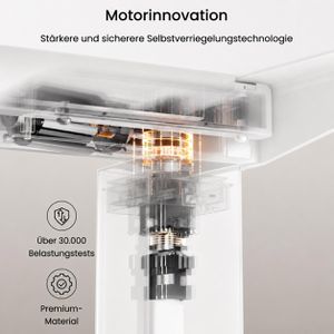 Produktbild für Schreibtisch FlexiSpot E7W-Pro 2026, weiß / weiß