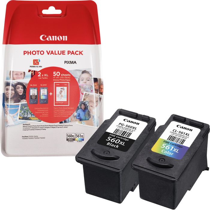 Canon PG-560/CL-561 Photo Value Pack - Brillant - 0.27 mm - pack