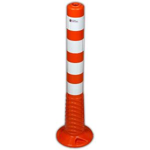 Absperrpfosten UvV Flex Ecoline 75, orange/weiß, Kunststoff