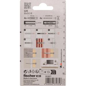 Produktbild für Schrauben-Dübel-Set Fischer 553877, Ready2Fix TV-Halterung