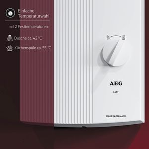 Produktbild für Durchlauferhitzer AEG DDLE EASY 228841, druckfest
