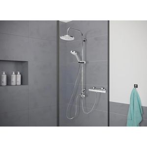 Produktbild für Duschsystem Cornat Round Neo, verchromt