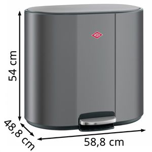 Produktbild für Mülleimer Wesco Multi Collector 3, graphit matt