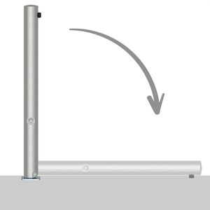 Produktbild für Absperrpfosten Schake 4072FU, silber, aus Edelstahl