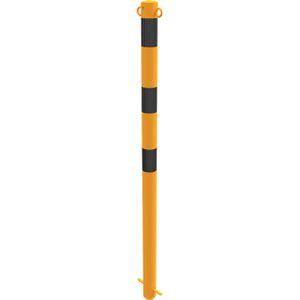 Produktbild für Absperrpfosten Schake 460BG/2, 2 Ösen, schwarz/gelb, Metall