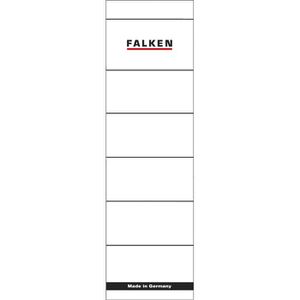 Falken Das Original 10er Pack Ordner-Rückenschild Etiketten 36 x 190 mm selbstklebend für 5 cm schmale Ordner grün Made in Germany