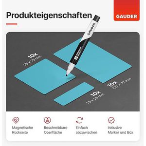 Produktbild für Magnetschilder Gauder ME-30pcs-Combo-bl, blau