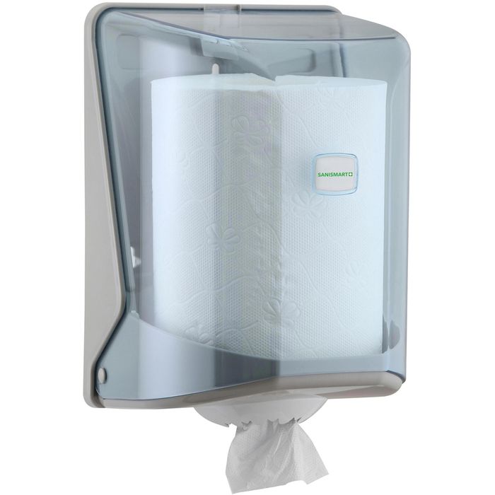 Sanismart Handtuchspender Betula, 8462-3, für Rollenhandtücher, Kunststoff, transparent – Böttcher AG