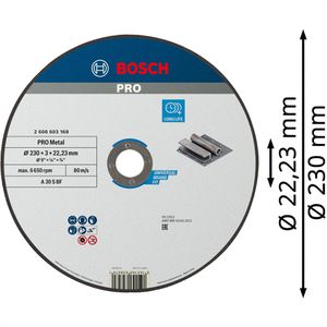 Produktbild für Trennscheibe Bosch PRO Metal, 2608603168